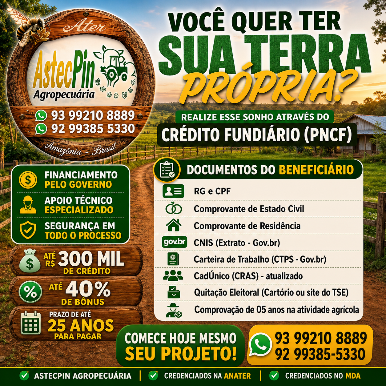 Você quer ter sua terra própria?